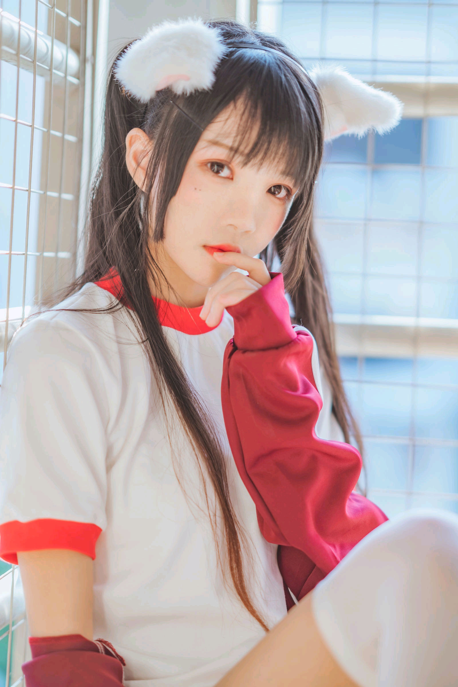 【cosplay】桜桃喵《红色体操服》