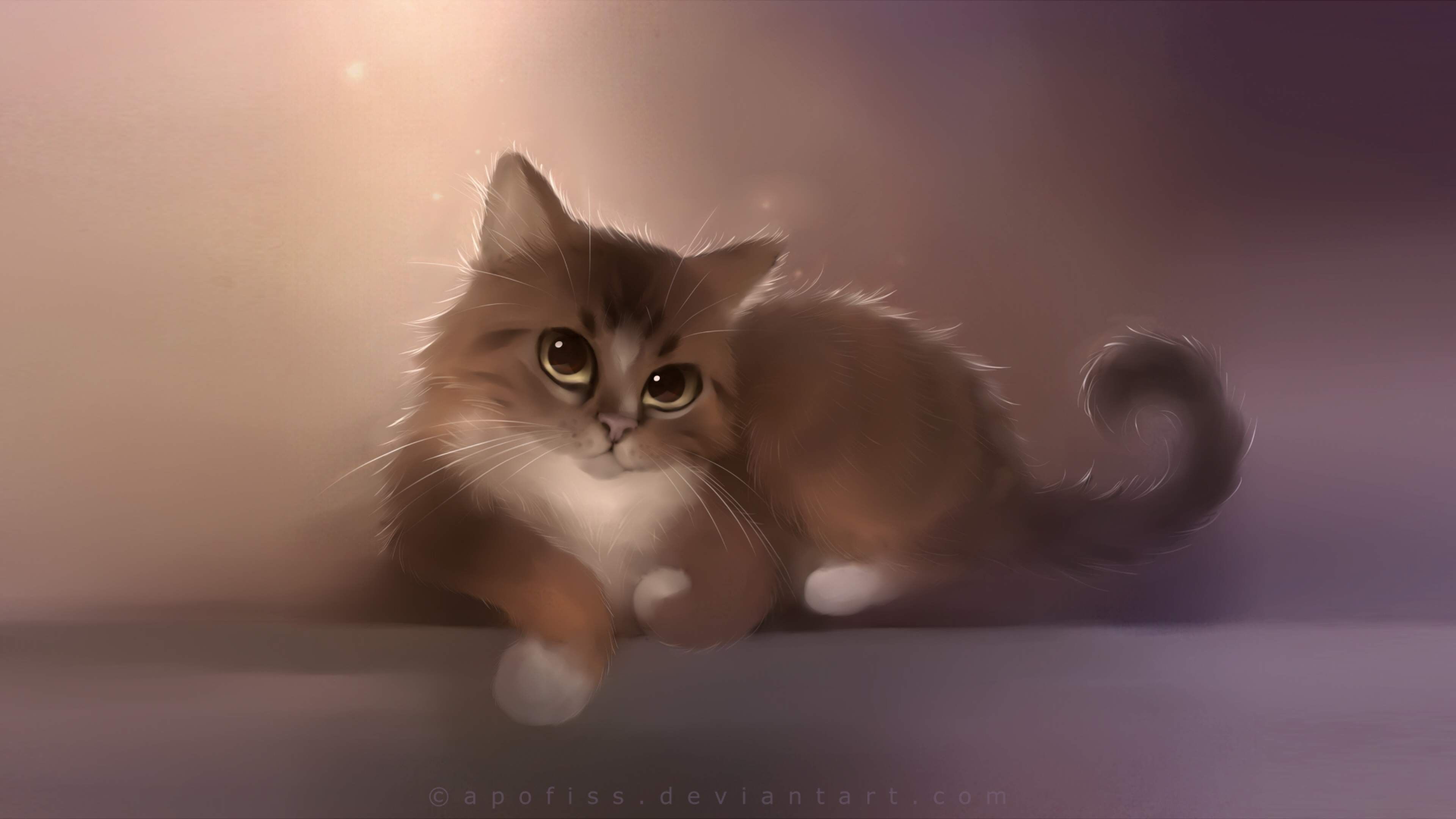 【嘿嘿嘿】精选壁纸美图分享系列--手绘猫咪 治愈啊