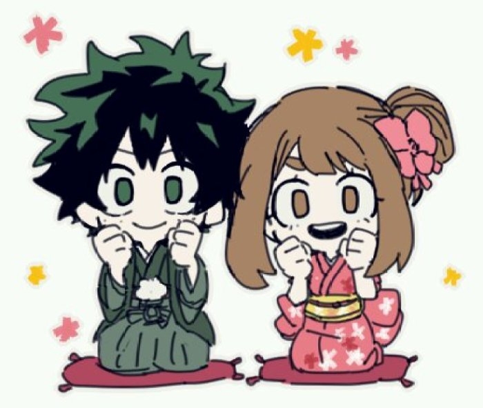 绿谷出久×丽日御茶子 动漫图片