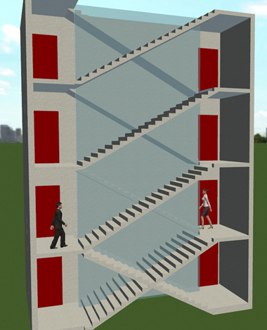 2020消防工程师考试考点练习:剪刀楼梯间设置要求(作强消防)