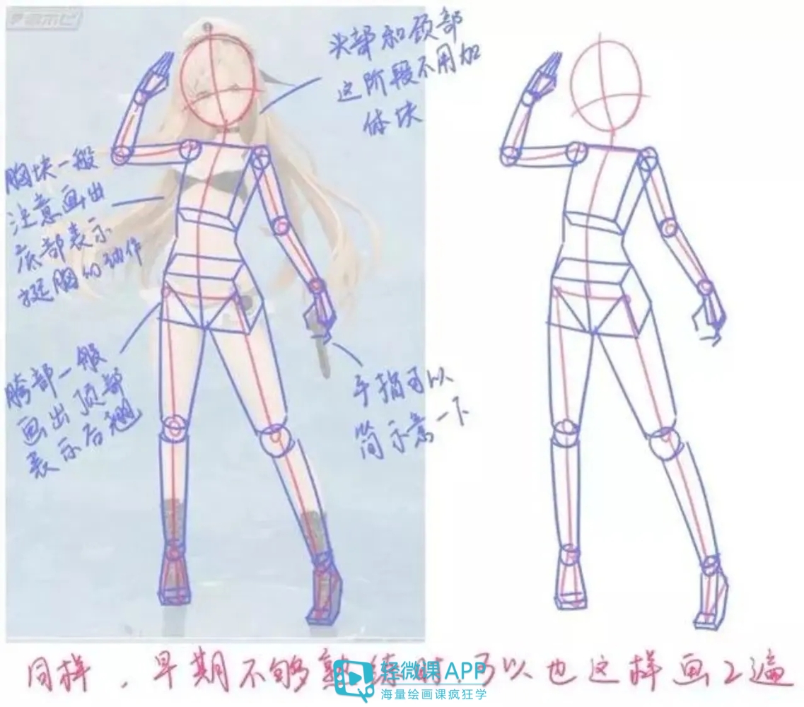 初学者人体从哪开始学人体初学绘画教学