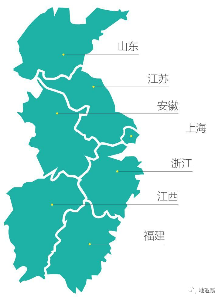 地理赏析安徽江浙沪周边省份