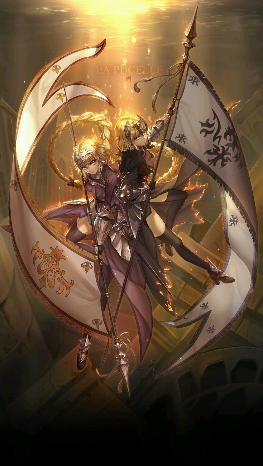 Fate壁纸手机壁纸,fate英灵超清壁纸周年 【动漫插画】fate 贞德美图壁纸精选集一(41期)