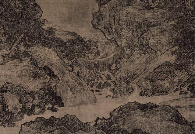 宋范宽溪山行旅图台北故宫博物院藏
