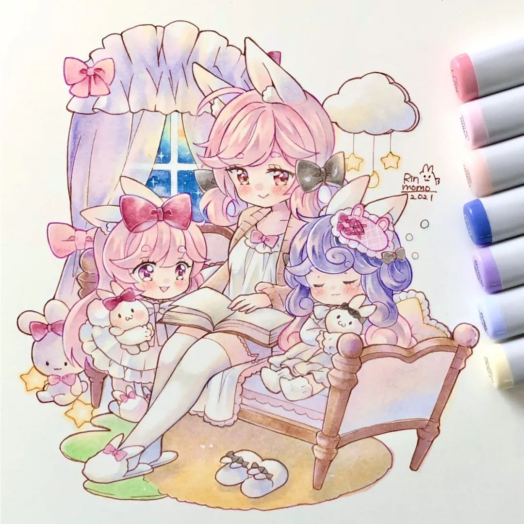 【画画素材资源库】大大出新作啦!q版卡哇伊洛丽塔动漫少女