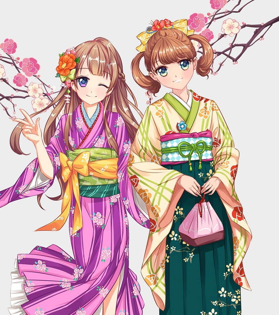 《和服少女》绘制过程