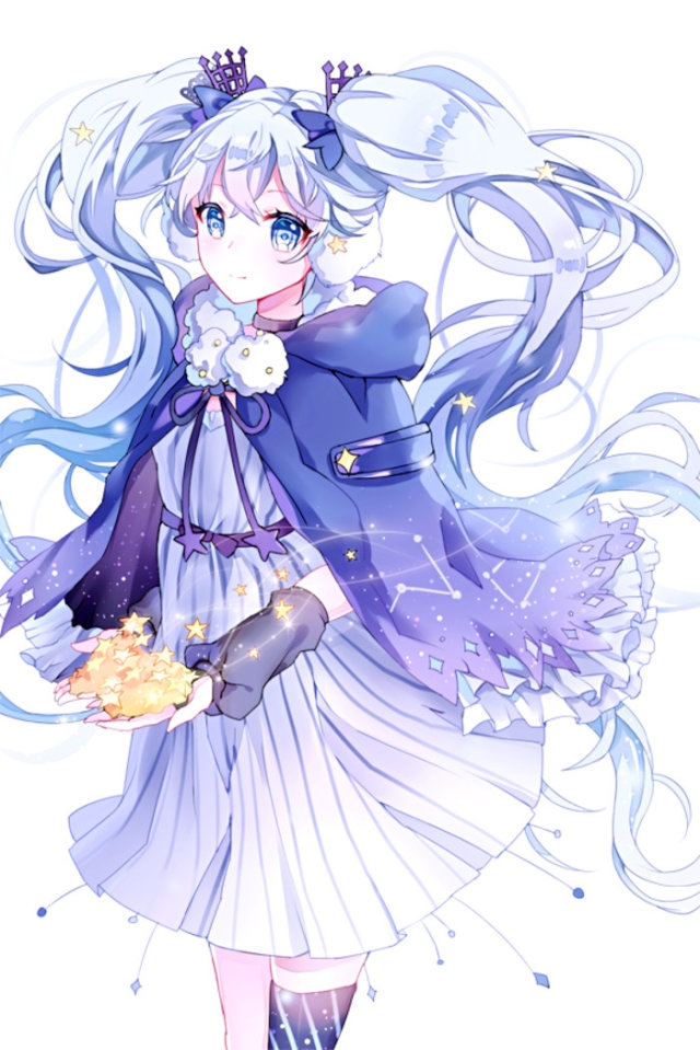 二次元美图(第十四期)蓝发美少女张张都是壁纸