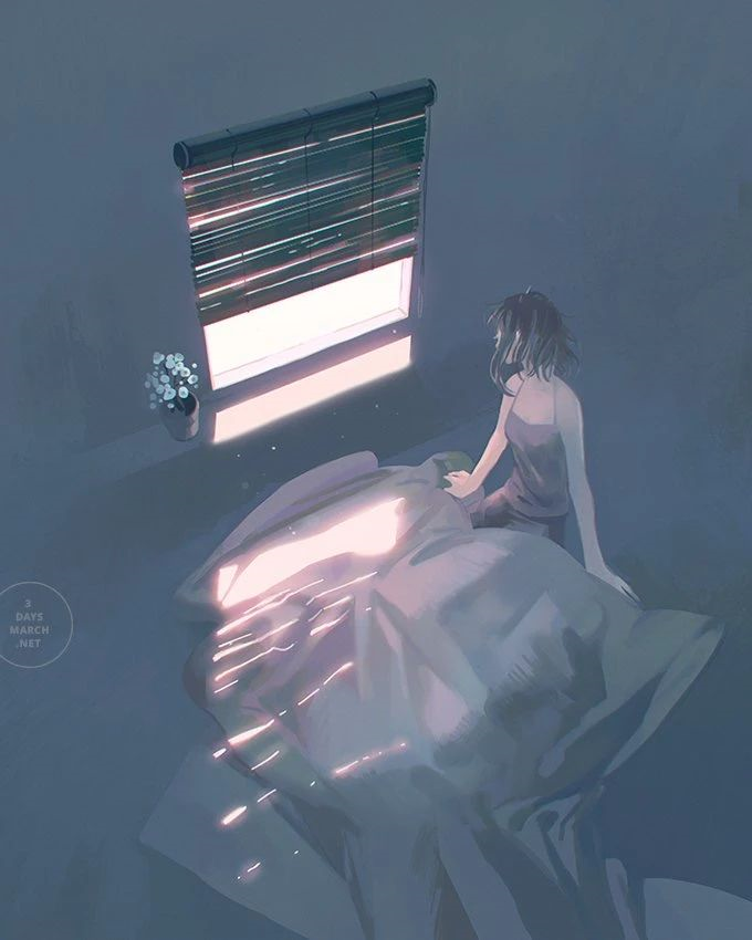 色彩绝了致郁又治愈爱到无法自拔的光影插画这画风真的爱了