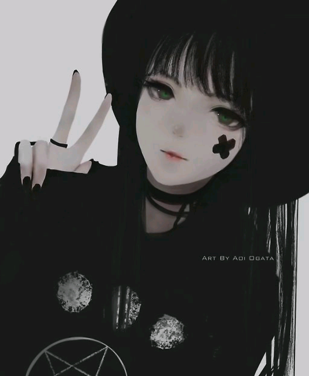 黑暗系哥特萝少女(1) 手机壁纸 by:gameboy盐泽 2019年6月25日