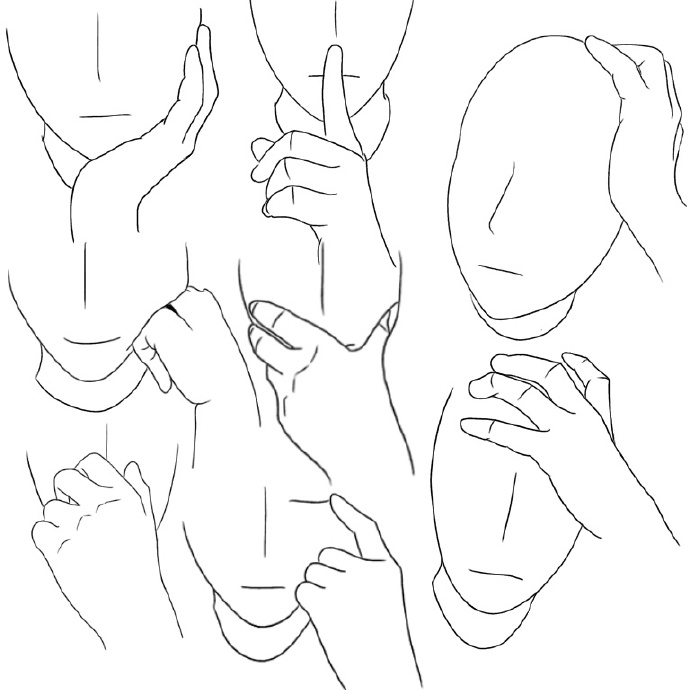 【线稿】左手右手一个慢动作,手部绘画素材