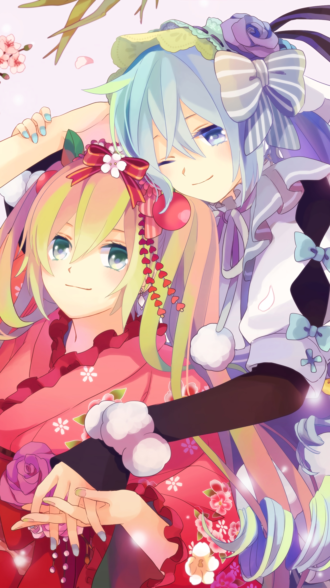 【竖屏壁纸裁剪】春眠不觉樱初音02