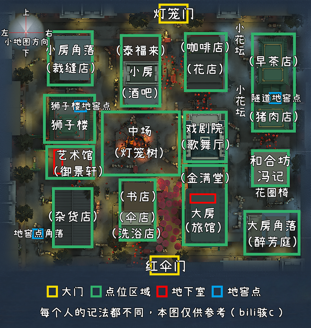 【第五人格】唐人街地图记法 唐人街点位图分享