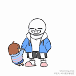 frisk"pap的意面真好吃" 【哇,sans动都没动一下】 frisk"sans你到是