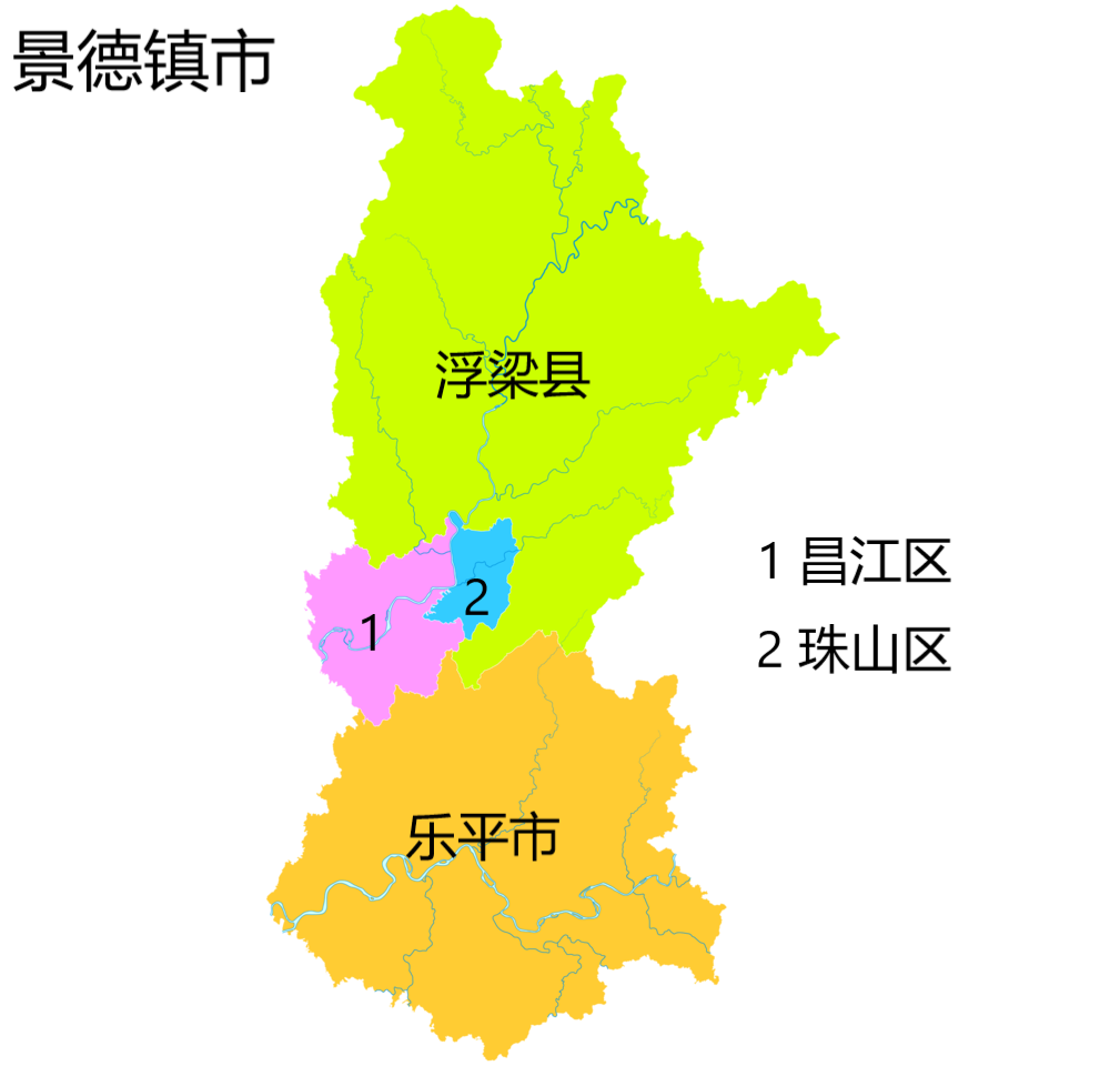 江西省各市县级地图