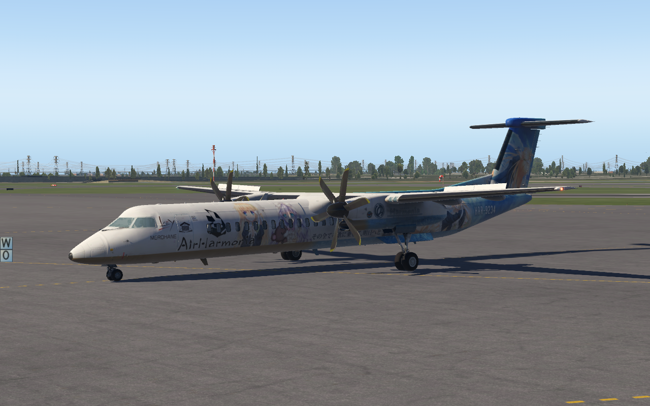 【key痛机系列】庞巴迪dash8 q400"旋律之羽" harmonia痛机涂装
