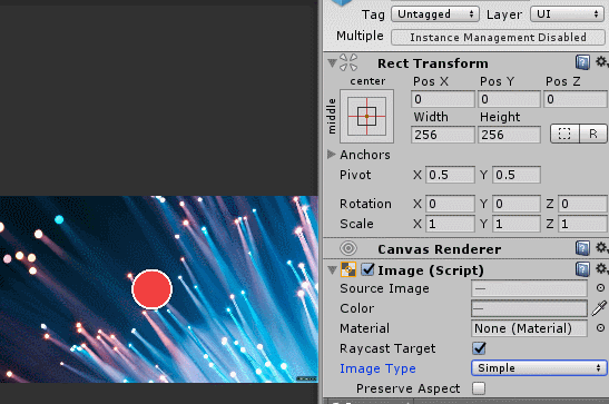 对image组件的image type选择sliced就后,调节width就好了这里我们