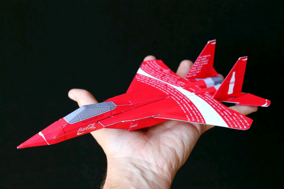 paperaircrafts高清可口可乐f15纸模型图纸可飞