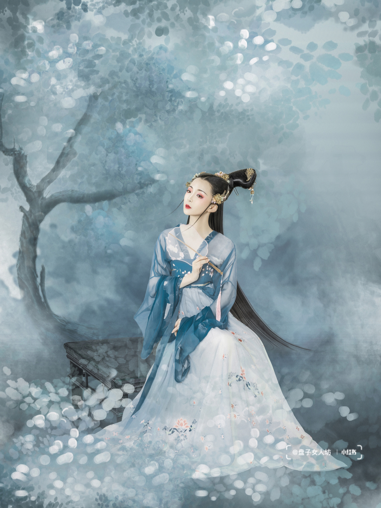 盘子女人坊《墨染》|插画与古风融合也可以这么好看