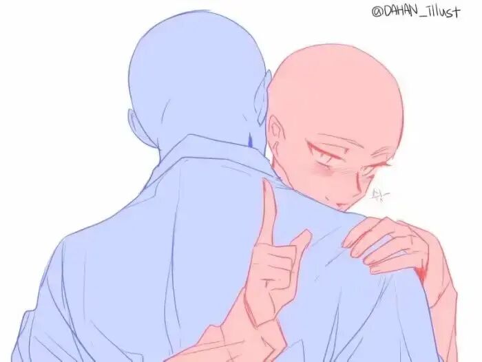 【绘画素材】情侣头像绘制模板,甜腻腻的!