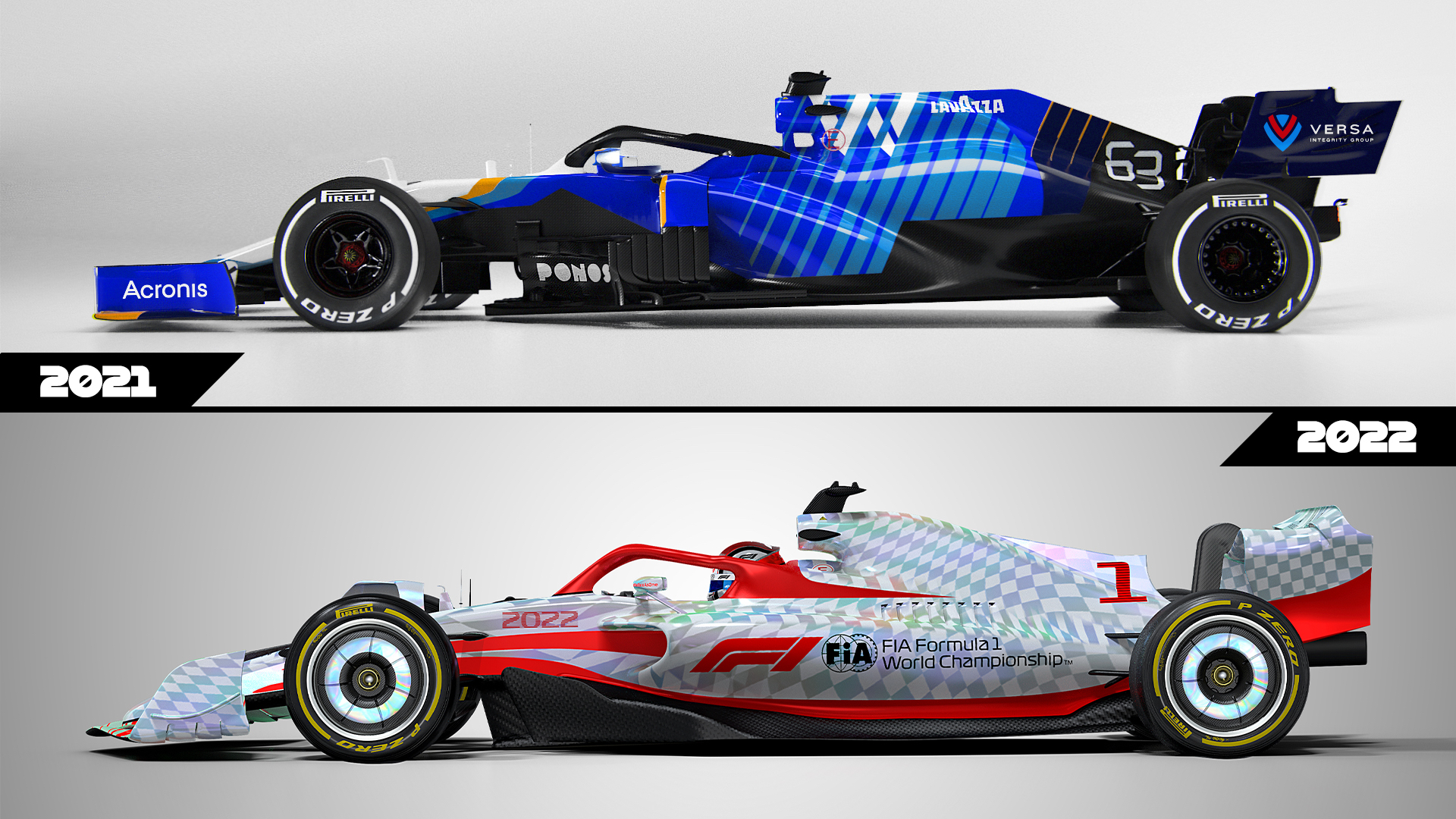 f12021赛季赛车对比2022赛季赛车