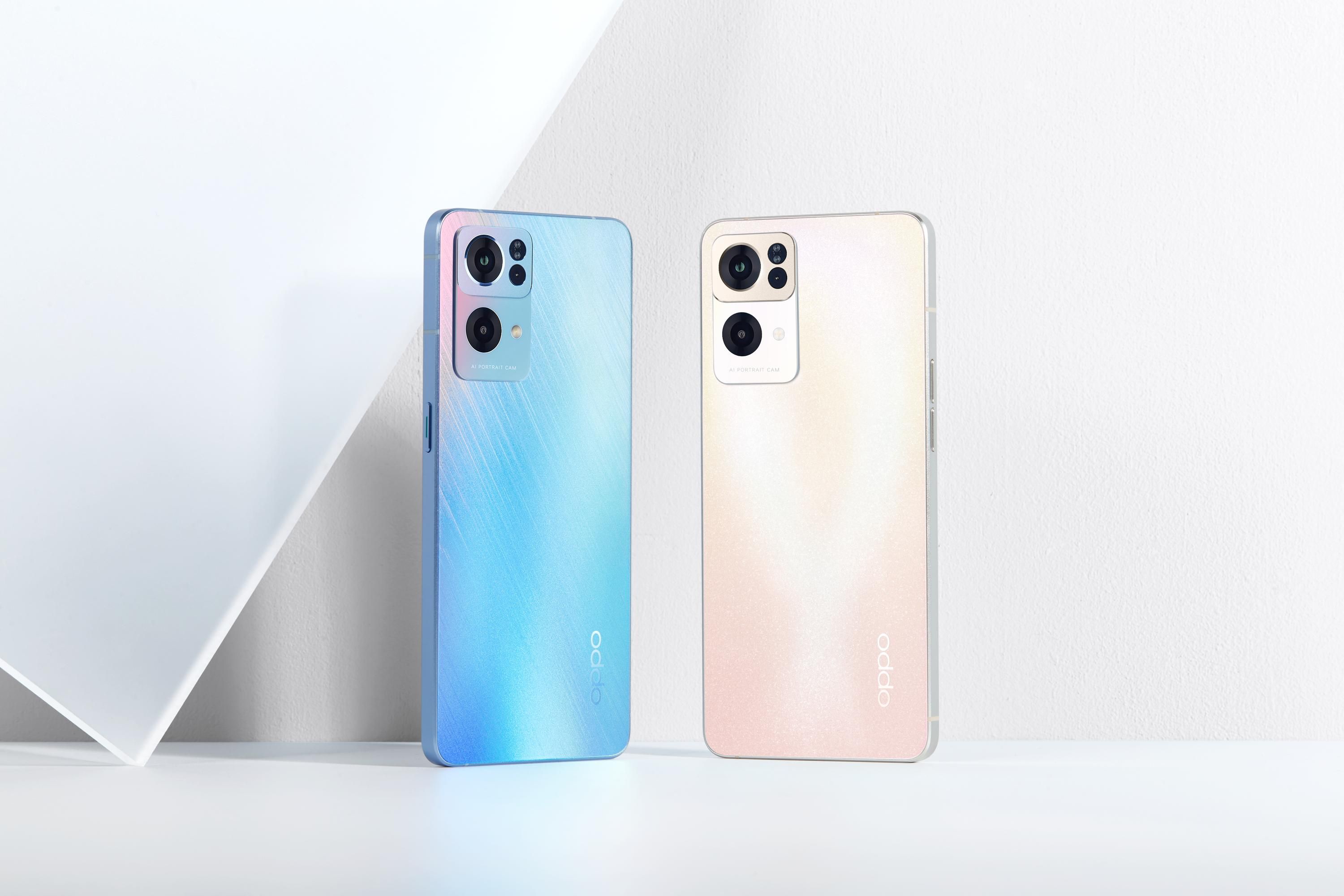 oppo reno7 pro(左:星雨心愿;右:暮雪金)↑ 这款手机还内置天玑1200