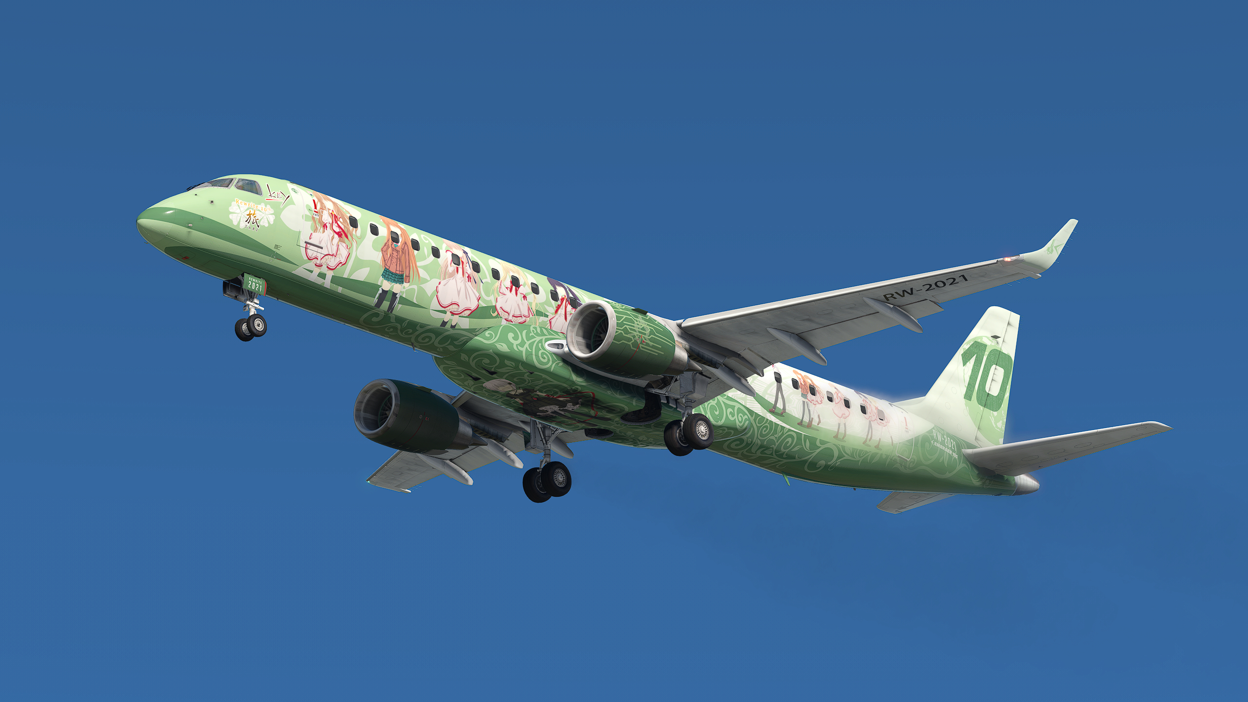 【key痛机系列】巴西航空工业e195 "旅" rewrite 10周年 特别纪念涂装