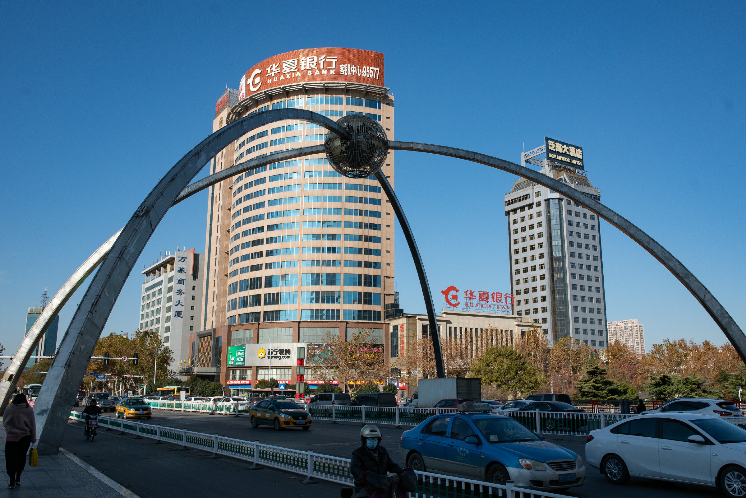 泰华商圈冬景,潍坊市城区内最繁华的商圈