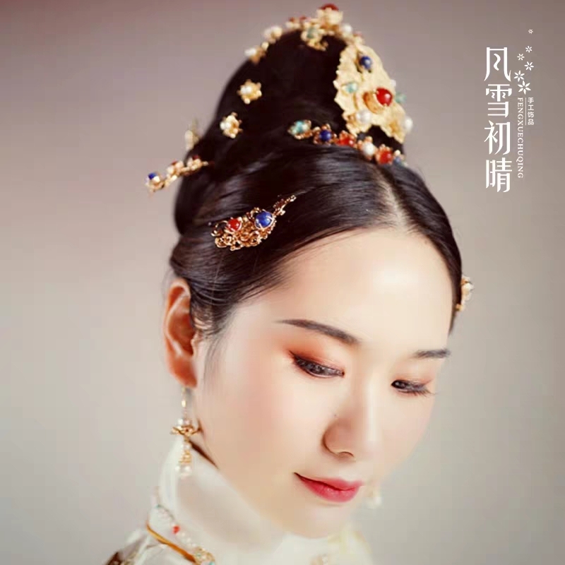 团购￥279一套镶宝狄髻头面