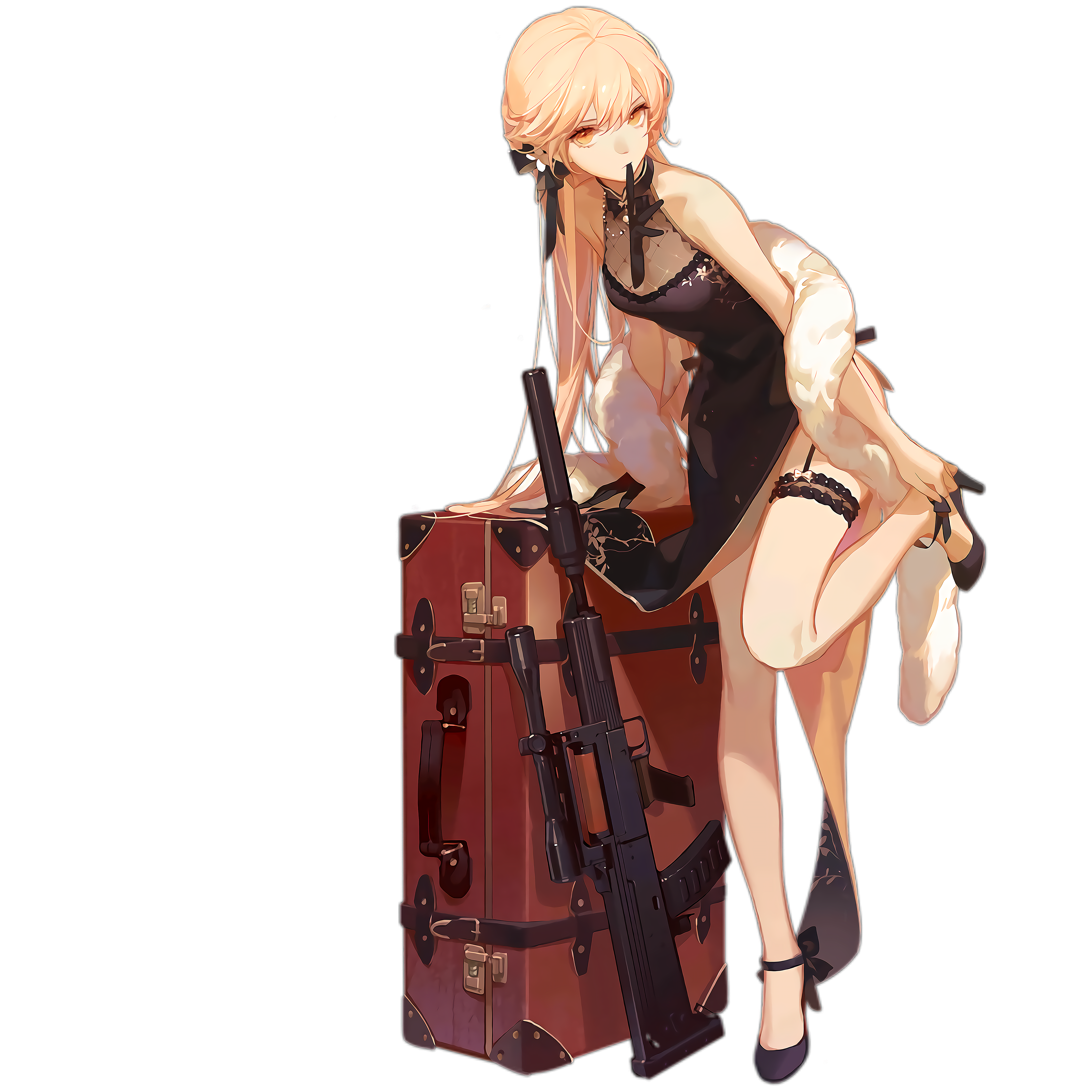 【画质提升】少女前线 ots-14(默认立绘,皮肤樱吹雪,紫雨心,晚宴的