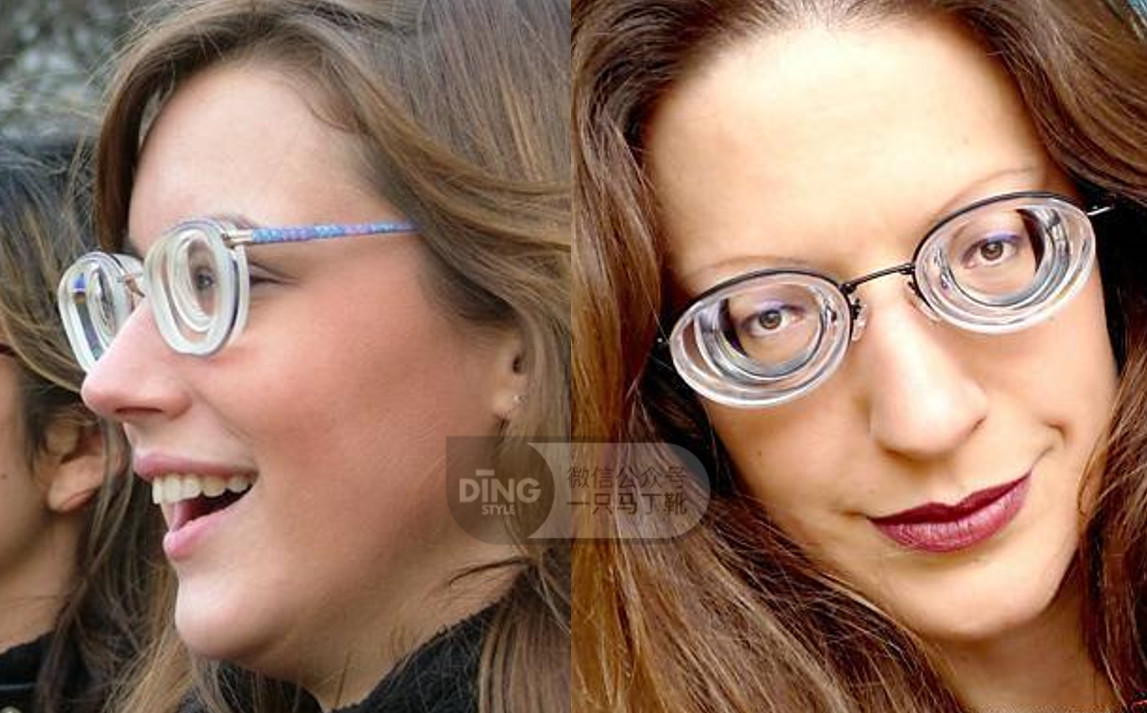 镜片很薄,但戴上之后眼妆还是明显变淡了: 如果眼镜片很厚,戴上去之后