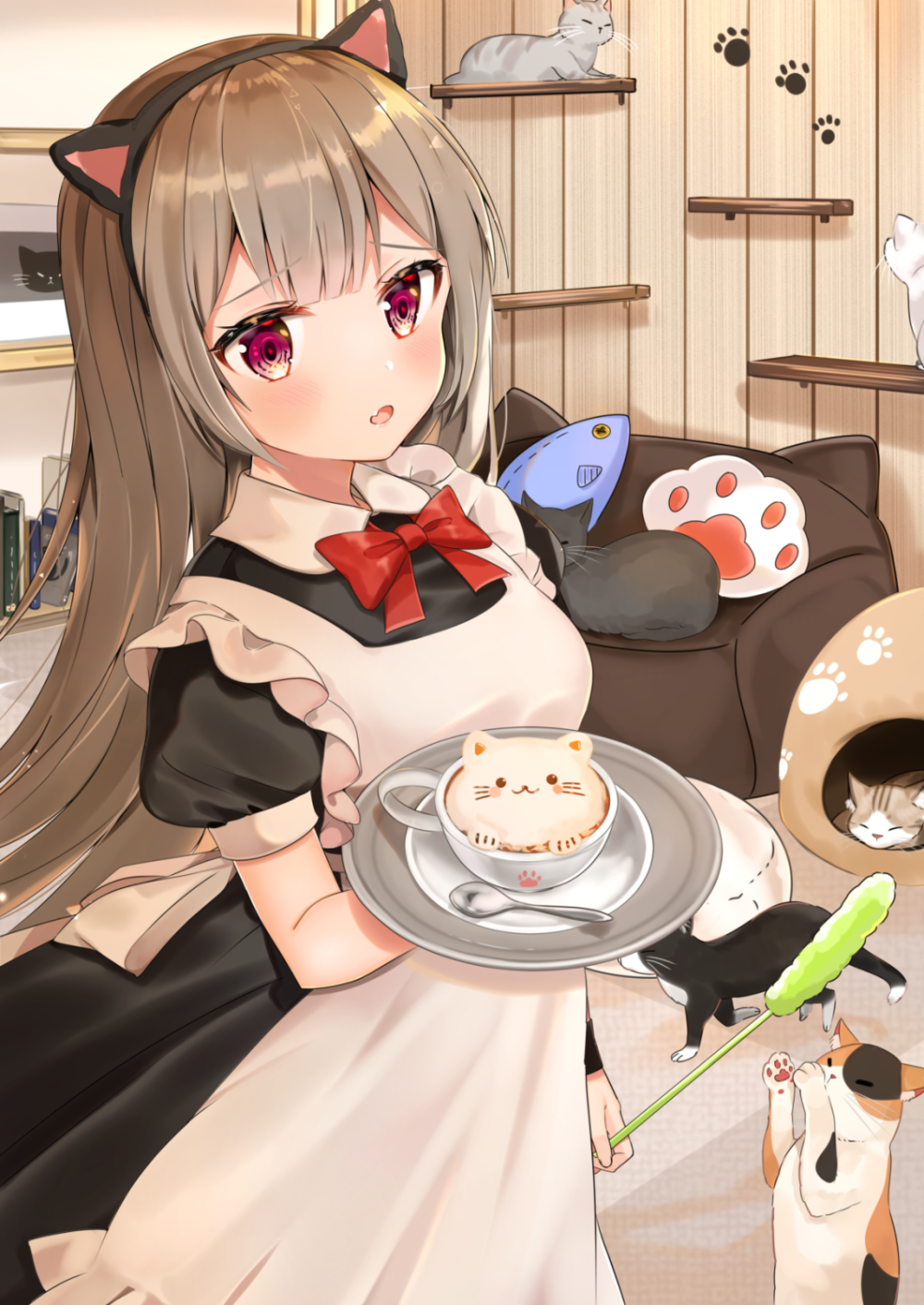 手机壁纸|二次元咖啡店の猫耳女仆第五期 by:b站盐泽