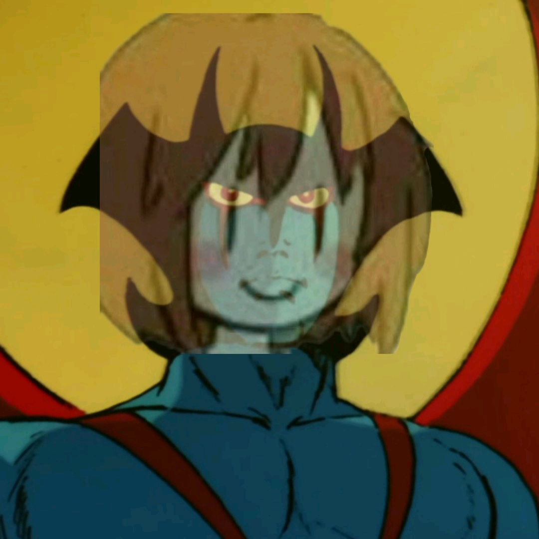 chara的竖眼可以和恶魔人眼睛下的红色条纹重合,恶魔人眼珠是红色,而