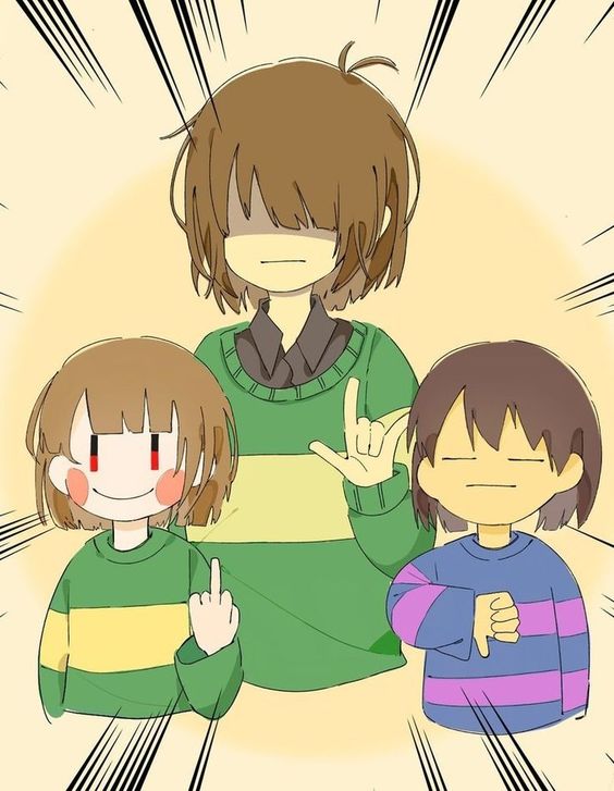 【undertale】传说之下精美人物图包 (kris&chara&frisk篇)