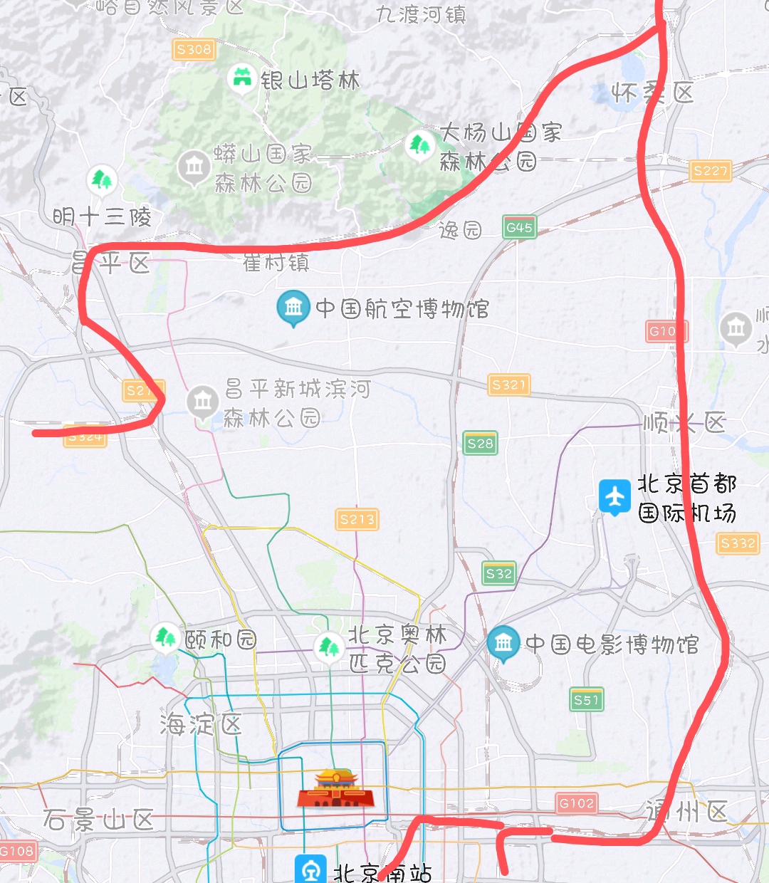 探讨北京市郊铁路环线走法