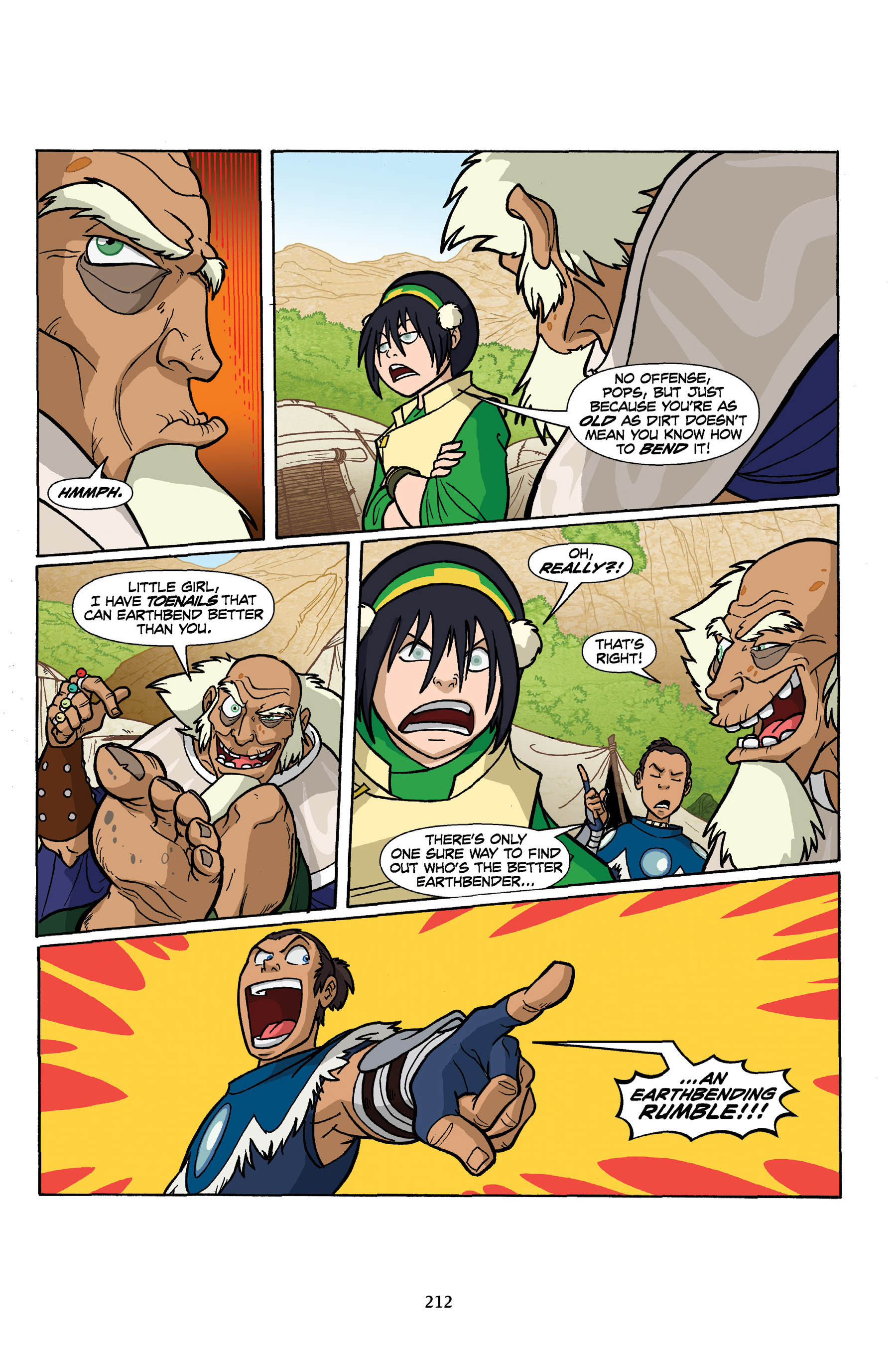 概述: while waiting for sozin's comet, bumi and toph have an