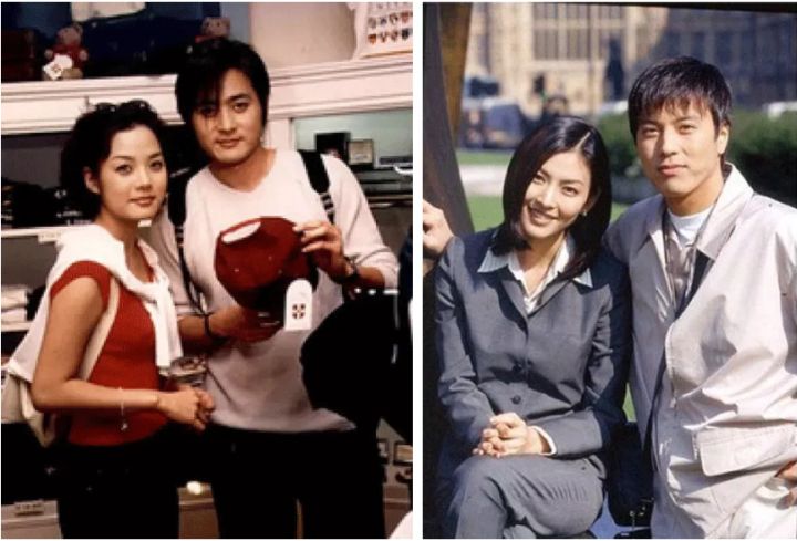 《夏娃的诱惑》中的两对cp:蔡琳&amp;张东健(左图),金素妍&