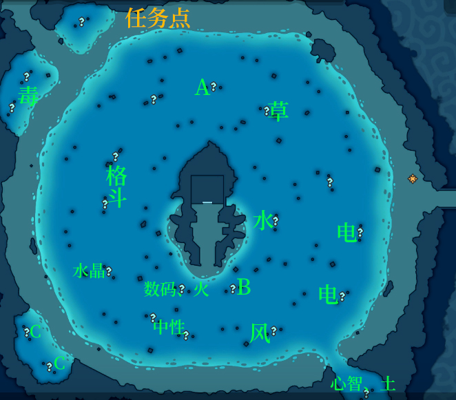 三岛新增加了一个地区,我把大地图改了一丢丢(新地图的位置在飞艇往下