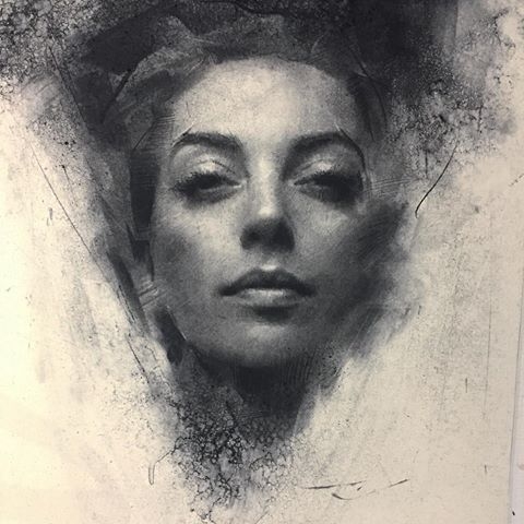 水彩炭笔油画肖像作品欣赏
