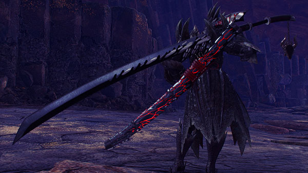 的怪物猎人冰原的武器mod,在游戏中加入了一把非常帅气的天彗龙武士刀