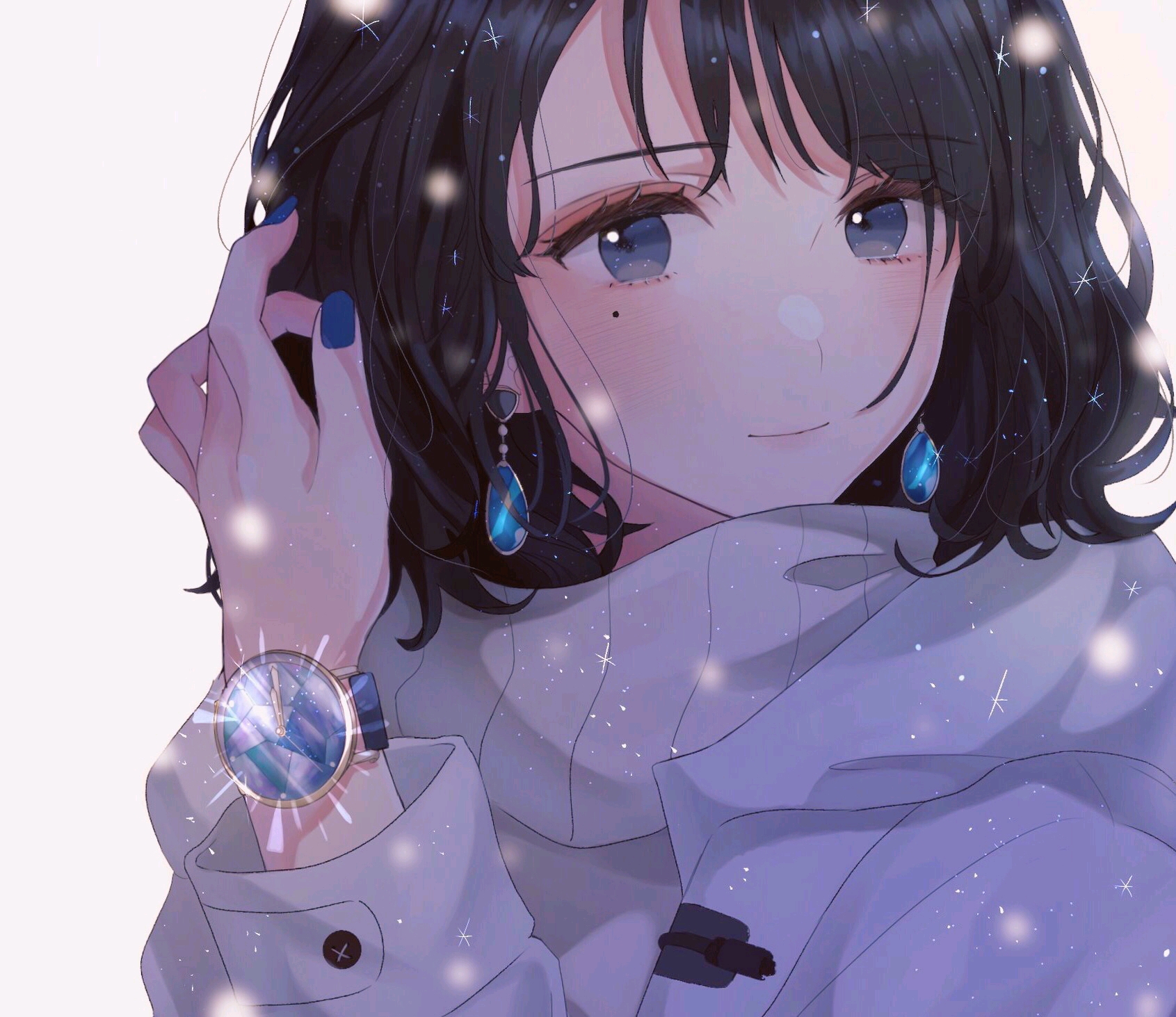 犹如泪珠泪痣女子插画特辑20210811
