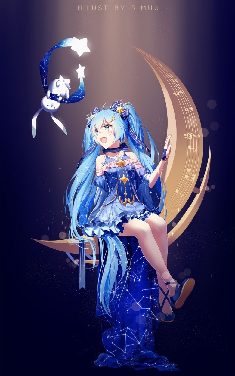 二次元美图(第十四期)蓝发美少女张张都是壁纸