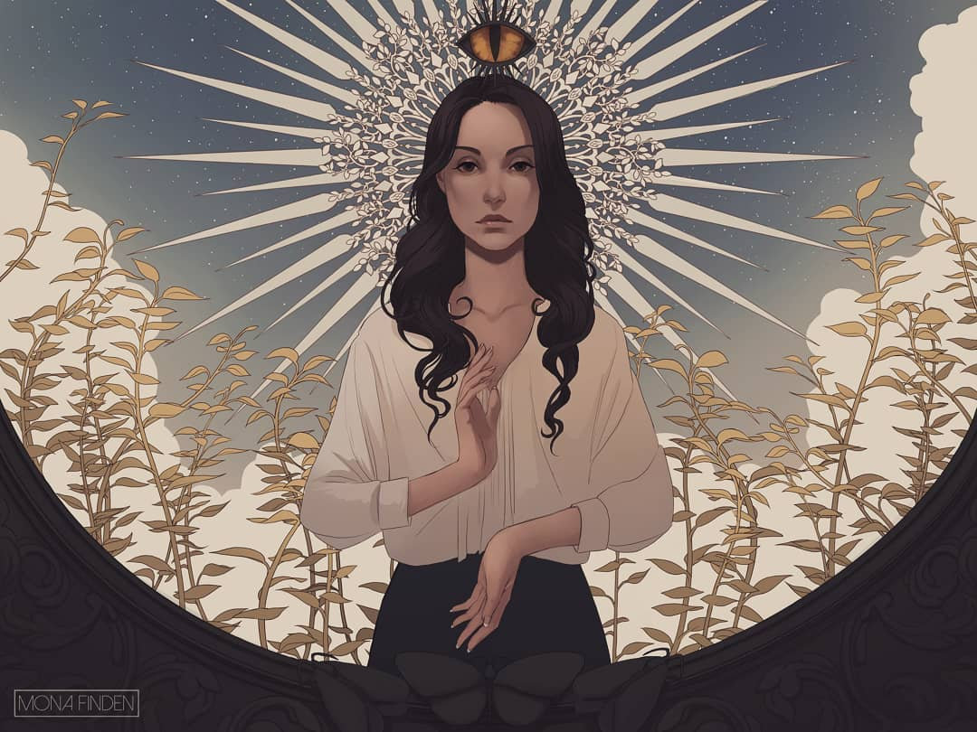 挪威画师mona finden奇特日式欧式混搭风格艺术插画作品集