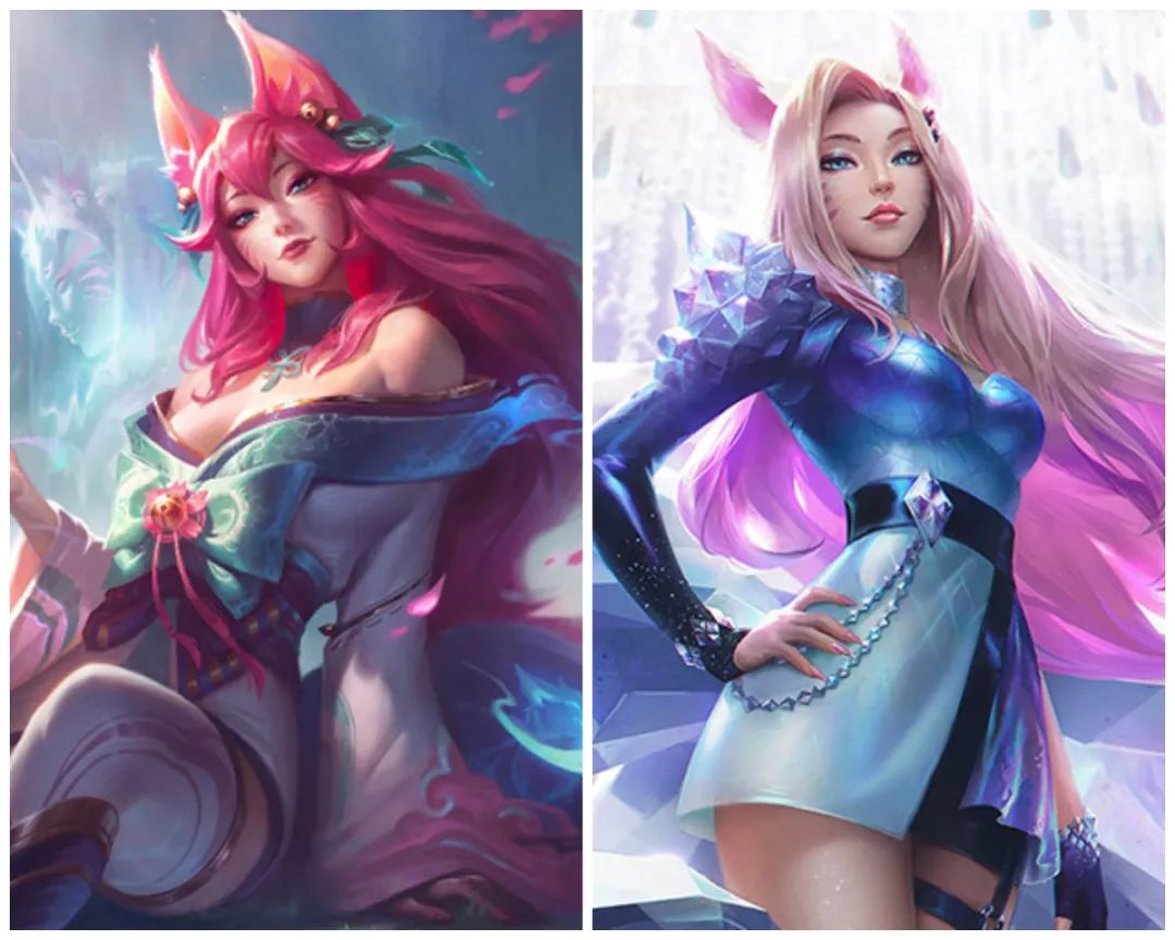 阿狸在今年获得了2款新皮肤,第一款是灵魂莲华,第二款是kda all out