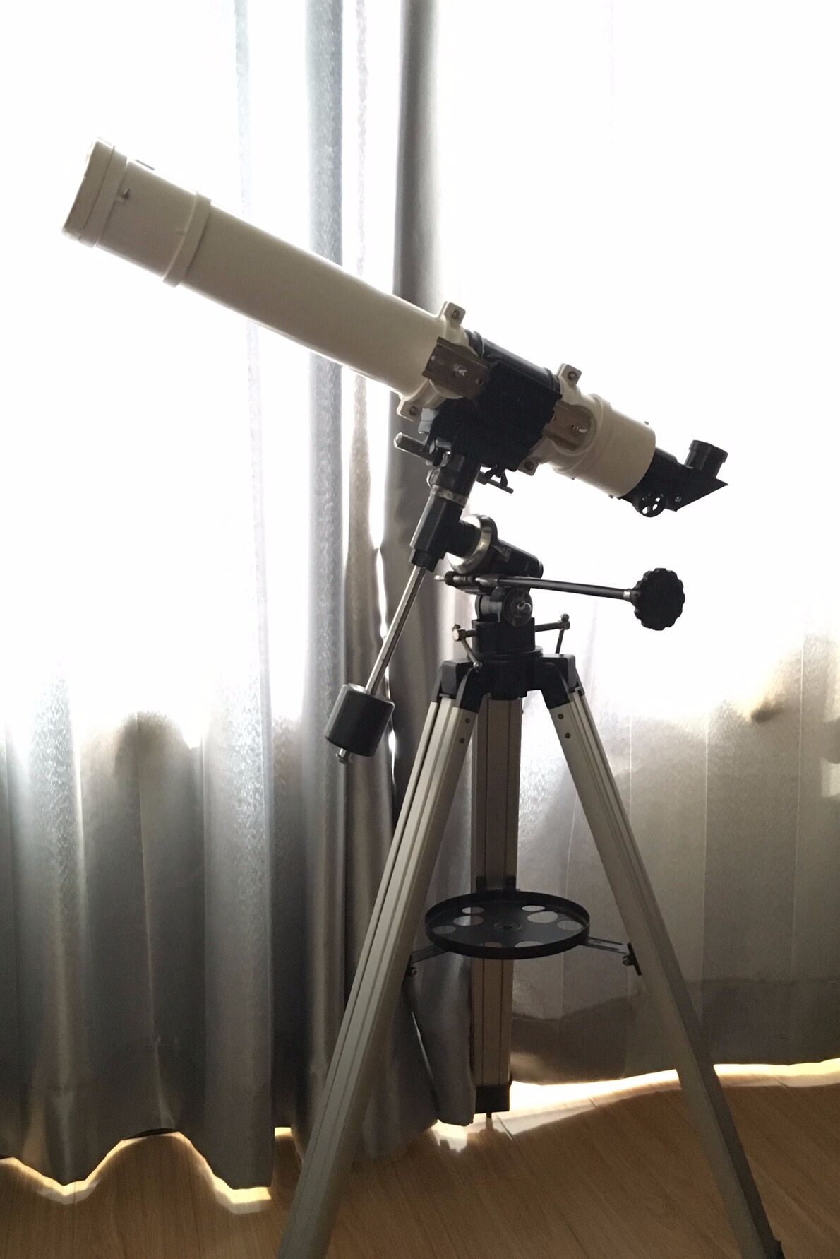 diy自制望远镜群@www,2019年,pvc水管自制的70mm口径折射天文望远镜.