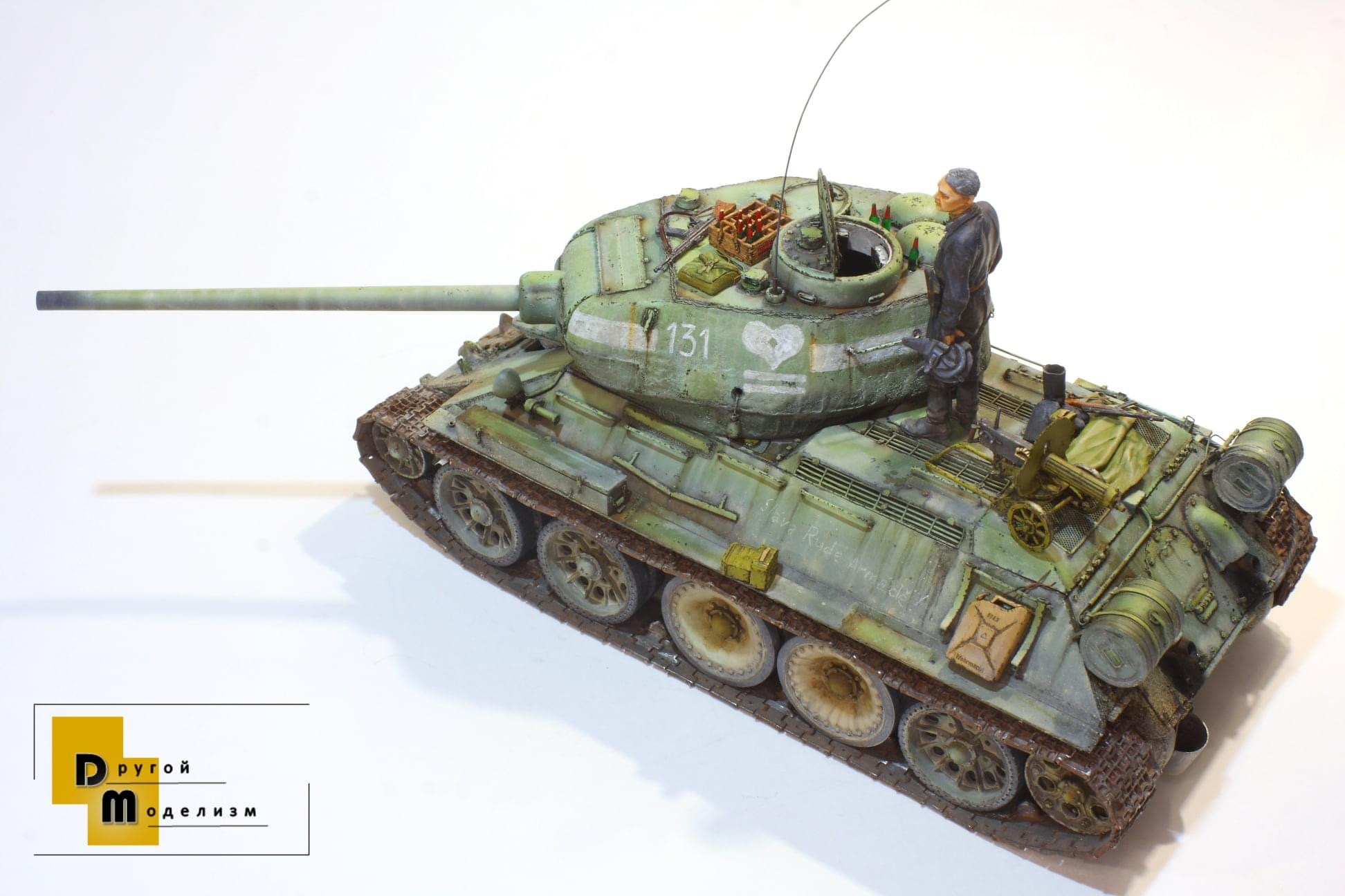 【优秀模型欣赏】水彩画般的t-34-85坦克模型