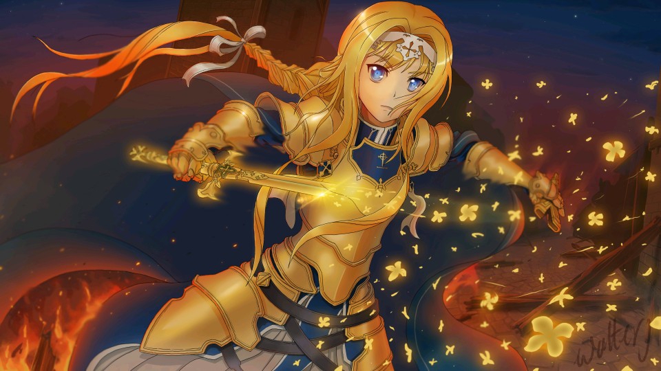 刀剑神域Alicization篇，爱丽丝·滋贝鲁库超清壁纸，我可不会承认爱丽丝是你老婆!