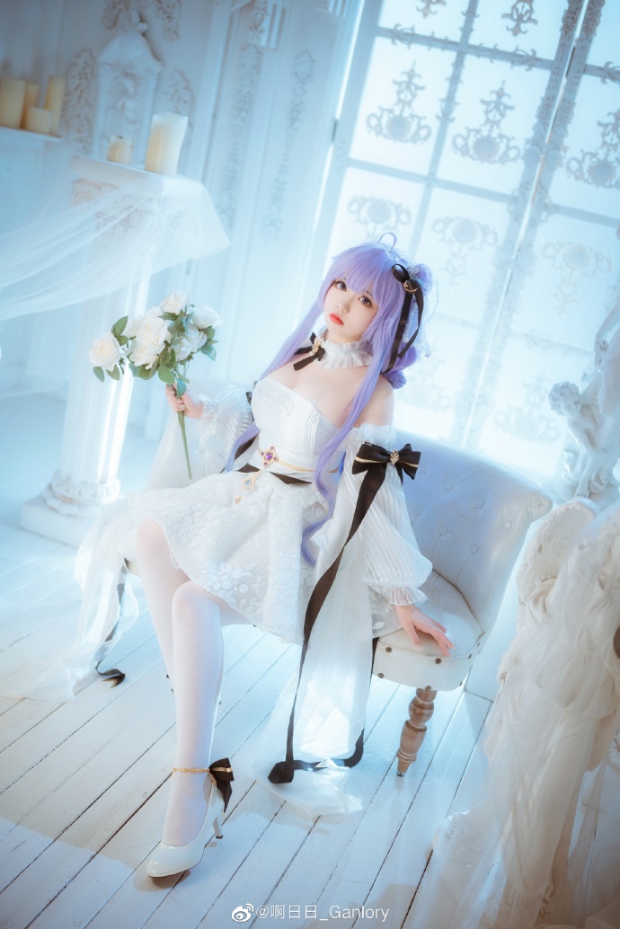 【cos正片】碧蓝航线独角兽cos 梦想的纯白誓约 cn啊日日_ganlory