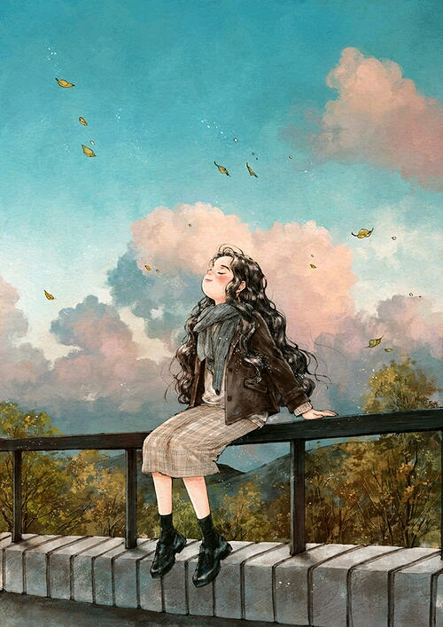 韩国插画师aeppol笔下的森系女孩