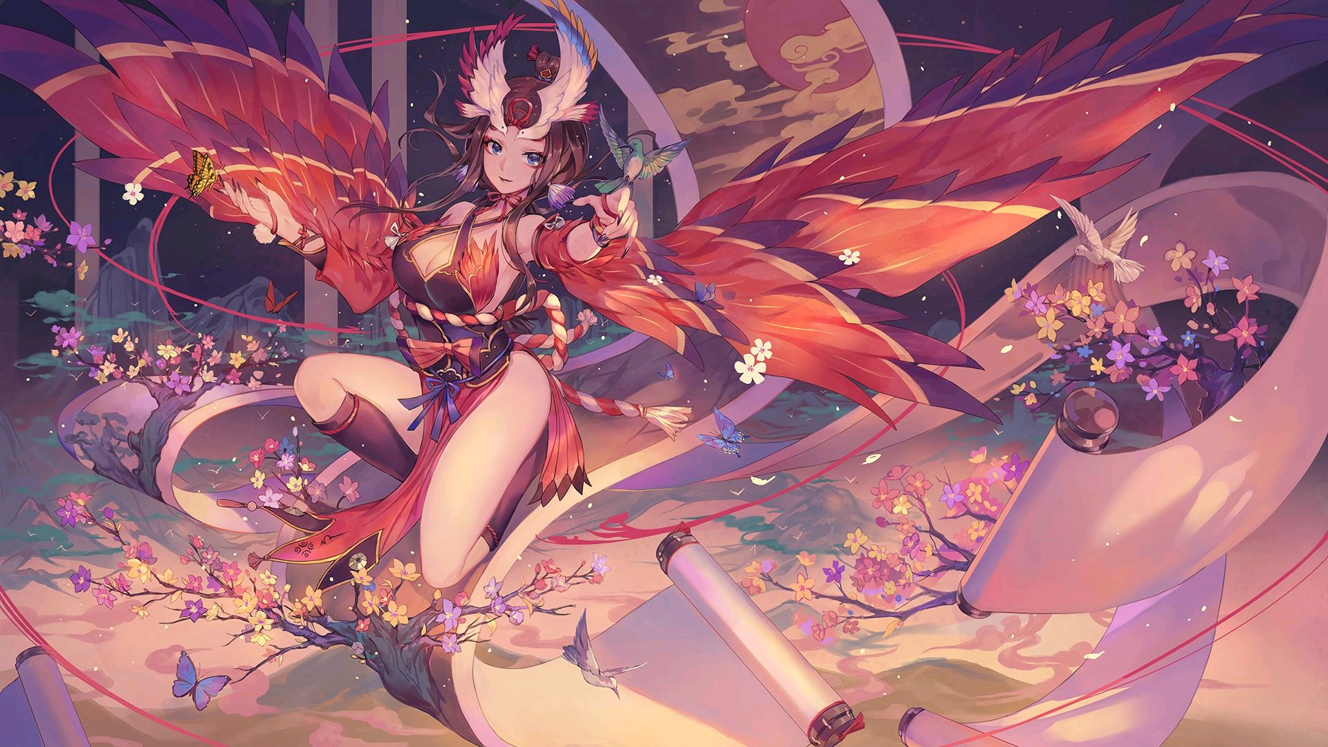 花鸟卷|阴阳师:百闻牌式神卡组设计文字diy【狸猫会】