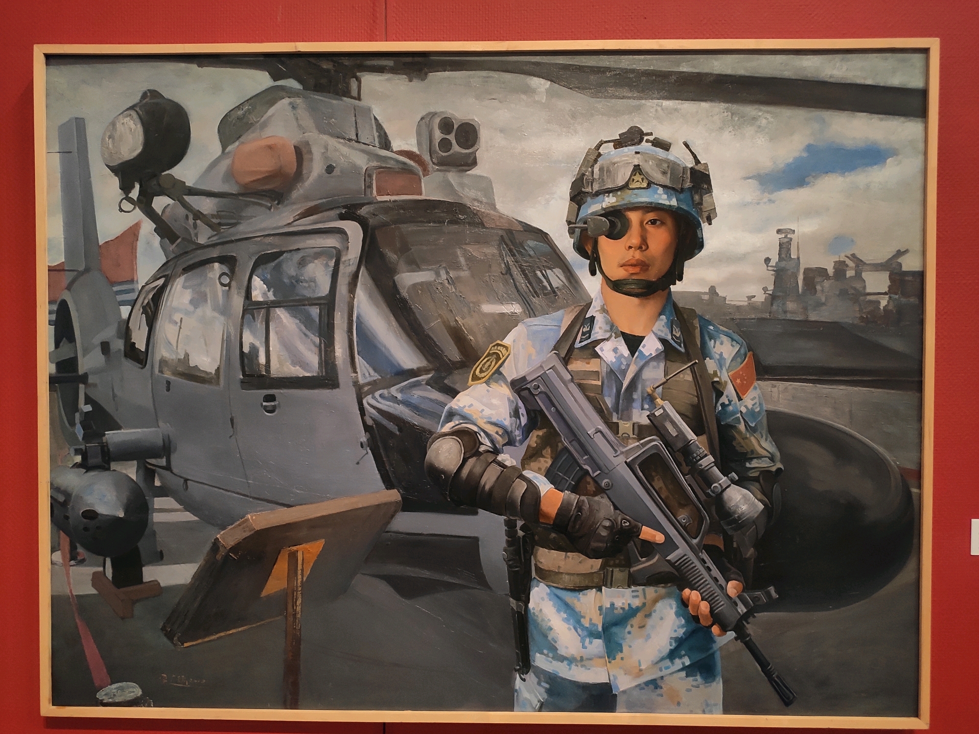 逛画展第七届世界军人运动会全国美术作品展武汉美术馆